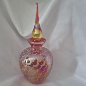 Vintage Mermaid Glass Bottle With Stopper